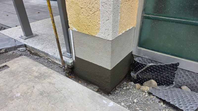 Sockelsanierung an der Fassade – Nachher